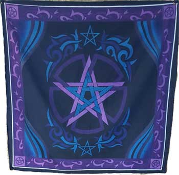 36" X 36" Pentagram Altar Cloth - Nakhti By Kali J.N.S