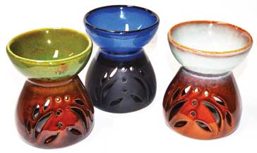 4 1-2" Flower Oil Diffuser (set Of 3) - Nakhti By Kali J.N.S