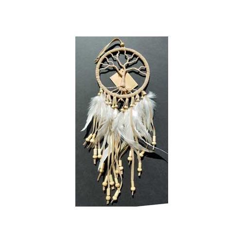 4 1-2" Tree Of Life Tan Dream Catcher - Nakhti By Kali J.N.S