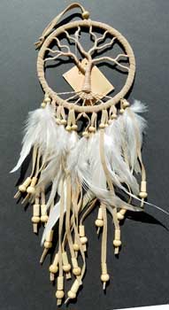 4 1-2" Tree Of Life Tan Dream Catcher - Nakhti By Kali J.N.S