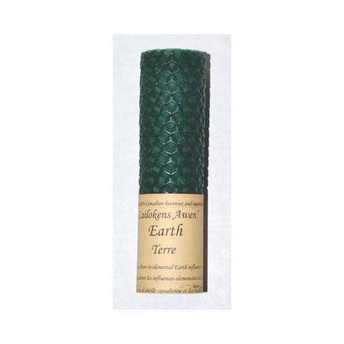 4 1-4" Earth Lailokens Awen Candle - Nakhti By Kali J.N.S