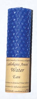 4 1-4" Water Lailokens Awen Candle - Nakhti By Kali J.N.S
