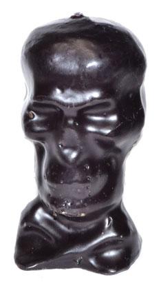 4 3-4" Black Skull Candle - Nakhti By Kali J.N.S