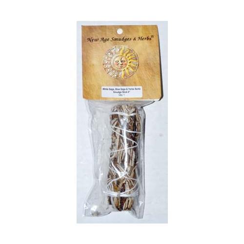 4" White Sage, Blue Sage & Yerba Santa Smudge Stick - Nakhti By Kali J.N.S