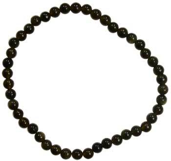 4mm Black Obsidian Stretch Bracelet - Nakhti By Kali J.N.S