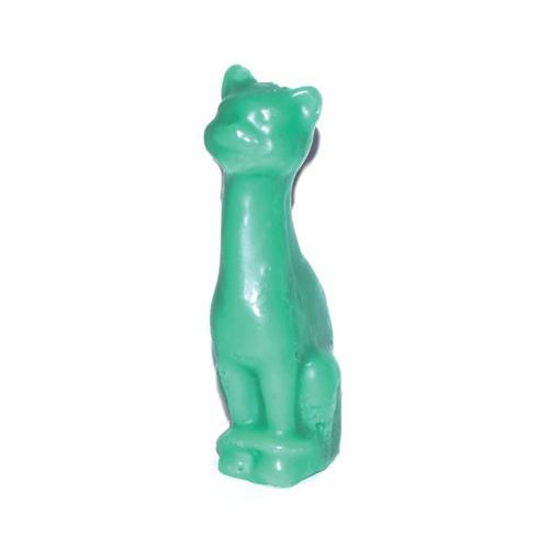 5 1-2" Green Cat Candle - Nakhti By Kali J.N.S