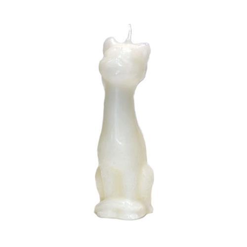 5 1-2" White Cat Candle - Nakhti By Kali J.N.S