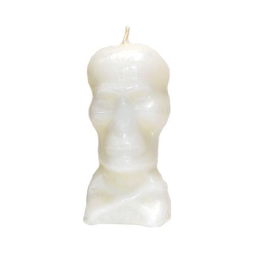 5 1-2" White Skull Candle - Nakhti By Kali J.N.S