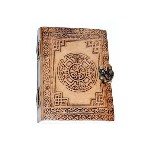 5" X 7" Celtic Cross Leather W- Latch - Nakhti By Kali J.N.S