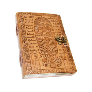 5" X 7" Egyptian Embossed Leather W- Latche - Nakhti By Kali J.N.S