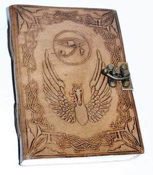 5" X 7" Eye Of Horus Leather W- Latch - Nakhti By Kali J.N.S