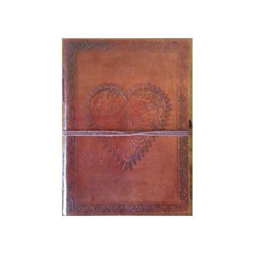 5" X 7" Heart Leather Blank Book W-cord - Nakhti By Kali J.N.S
