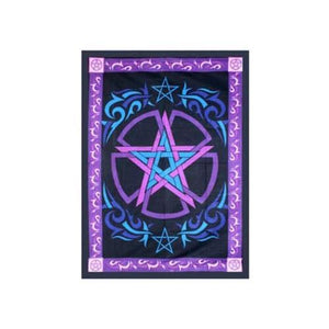 58" X 82" Celtic Pentagram Tapestry - Nakhti By Kali J.N.S
