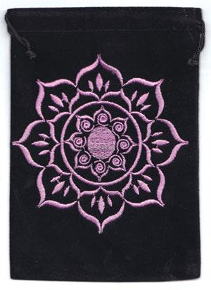 5"x 7" Lotus Black Velveteen Bag - Nakhti By Kali J.N.S