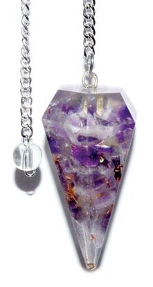 6-sided Amethyst Orgone Pendulum - Nakhti By Kali J.N.S