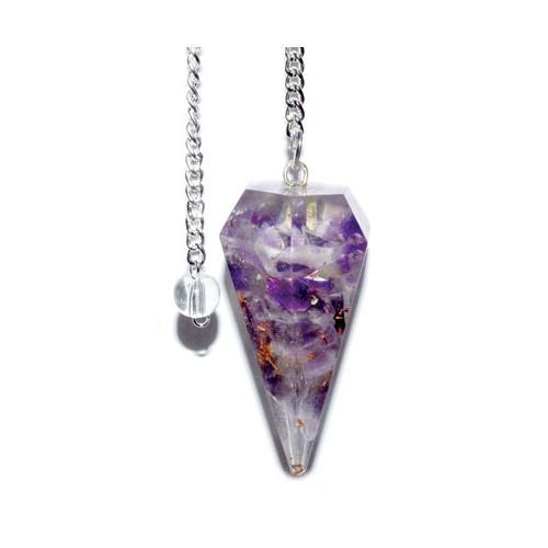 6-sided Amethyst Orgone Pendulum - Nakhti By Kali J.N.S