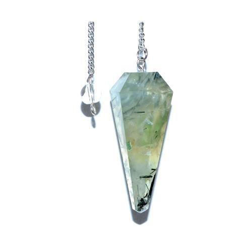 6-sided Prehnite Pendulum - Nakhti By Kali J.N.S