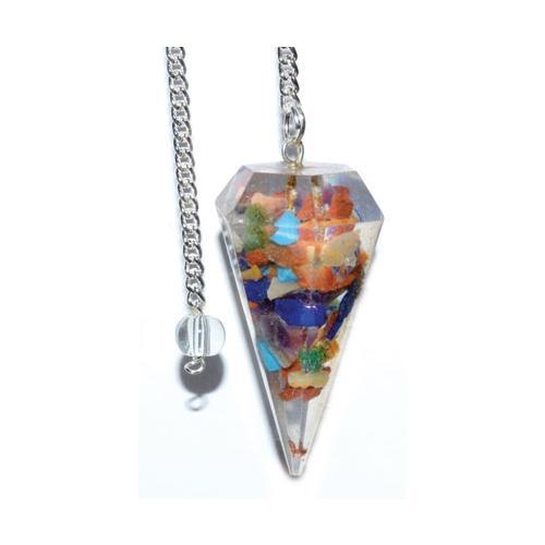 6-sided Seven Chakra Orgone Pendulum - Nakhti By Kali J.N.S