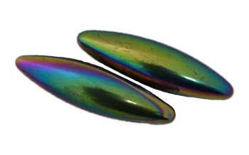 60mm Rainbow Magnetic Hematite Oval Pair - Nakhti By Kali J.N.S