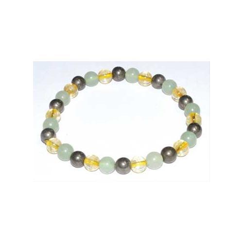 6mm Aventurine, Green, Citrine & Pyrite Bracelet - Nakhti By Kali J.N.S