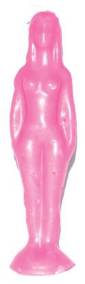 7 1-4" Pink Woman Candle - Nakhti By Kali J.N.S