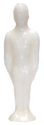 7 1-4" White Male Candle - Nakhti By Kali J.N.S