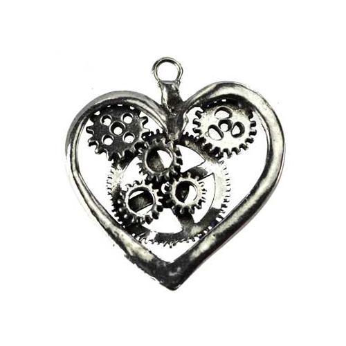 7-8" Heart Sterling Pendant - Nakhti By Kali J.N.S