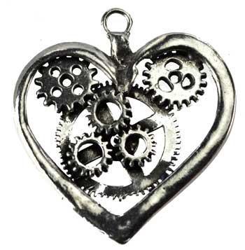 7-8" Heart Sterling Pendant - Nakhti By Kali J.N.S