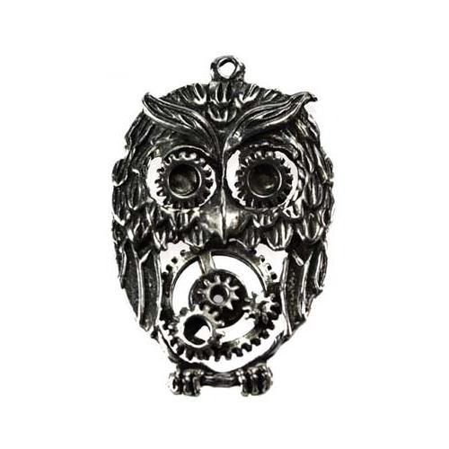 7-8" Owl Sterling Pendant - Nakhti By Kali J.N.S