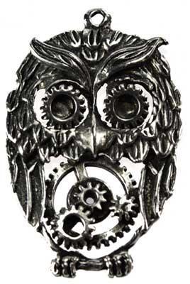 7-8" Owl Sterling Pendant - Nakhti By Kali J.N.S