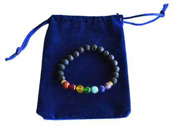 7 Chakra Bracelet With Bag - Nakhti By Kali J.N.S