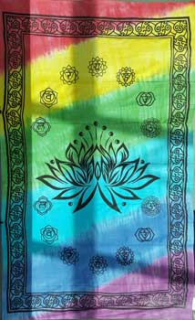 72" X 108" Lotus Chakra Tapestry - Nakhti By Kali J.N.S