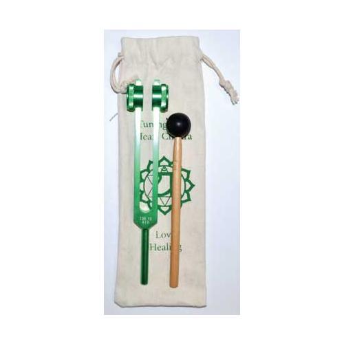 8 1-2" Heart (green) Tuning Fork - Nakhti By Kali J.N.S