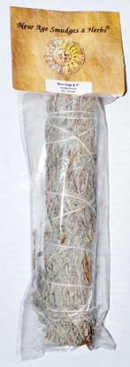 8" Blue Sage Smudge Stick - Nakhti By Kali J.N.S