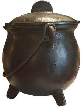 8" Cast Iron Cauldron W- Lid - Nakhti By Kali J.N.S