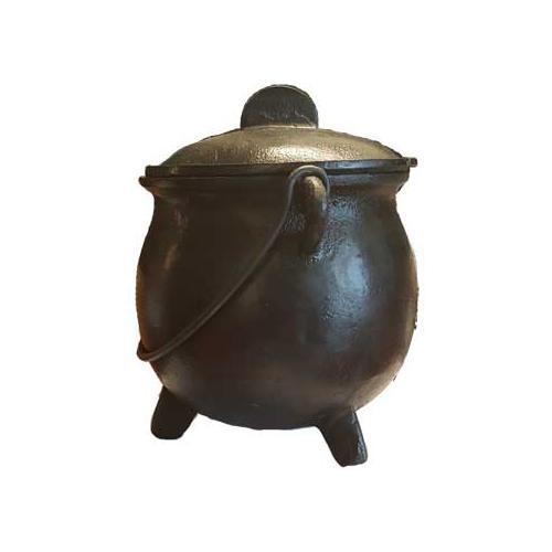 8" Cast Iron Cauldron W- Lid - Nakhti By Kali J.N.S