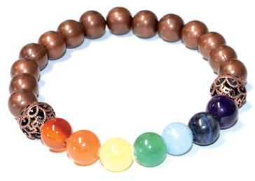 8mm 7 Chakra Copper Beads - Nakhti By Kali J.N.S