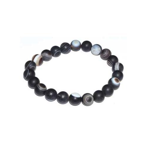 8mm Agate, Banded Bracelet - Nakhti By Kali J.N.S