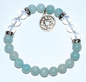 8mm Amazonite- Quartz With Chinese Coin - Nakhti By Kali J.N.S