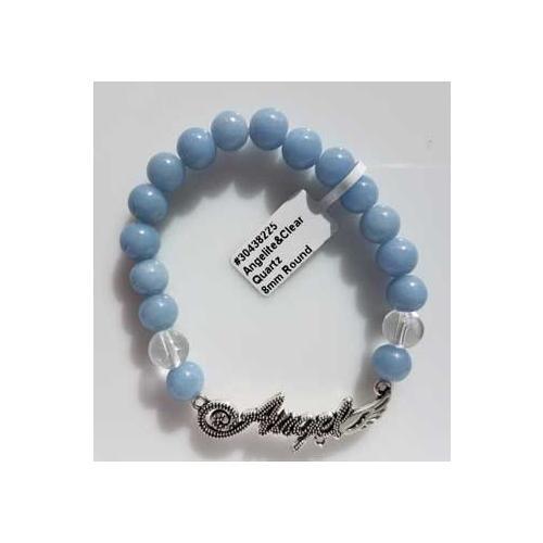 8mm Angelite- Quartz With Angel - Nakhti By Kali J.N.S