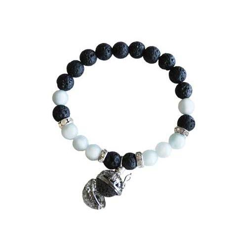 8mm Aquamarine- Lava (for Aromatherapy) - Nakhti By Kali J.N.S