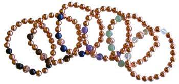 8mm Copper With Asst Stone Bracelet - Nakhti By Kali J.N.S
