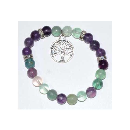 8mm Fluorite & Amethyst- Tree Of Life - Nakhti By Kali J.N.S