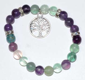 8mm Fluorite & Amethyst- Tree Of Life - Nakhti By Kali J.N.S