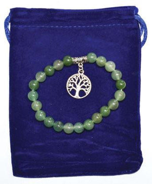 8mm Green Aventurine & Tree Of Life Bracelet - Nakhti By Kali J.N.S