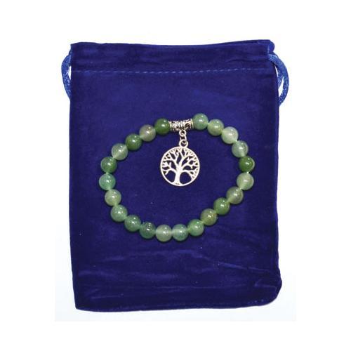 8mm Green Aventurine & Tree Of Life Bracelet - Nakhti By Kali J.N.S
