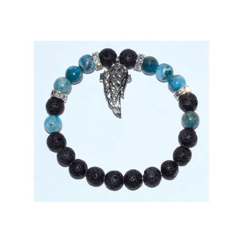 8mm Lava- Apatite With Angel Wing - Nakhti By Kali J.N.S