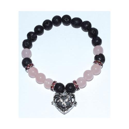 8mm Lava- Rose Quartz With Aromatherapy - Nakhti By Kali J.N.S