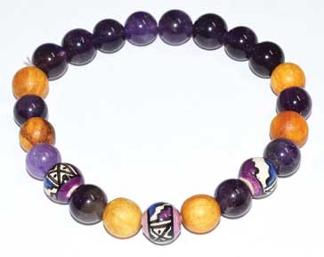 8mm Palo Santo Amethyst Bracelet - Nakhti By Kali J.N.S