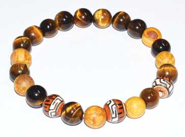 8mm Palo Santo Tiger Eye Bracelet - Nakhti By Kali J.N.S